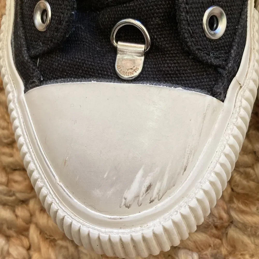All Saints Womens Elena‎ Stamp High Top Sneaker Size 37  6.5 Black White
